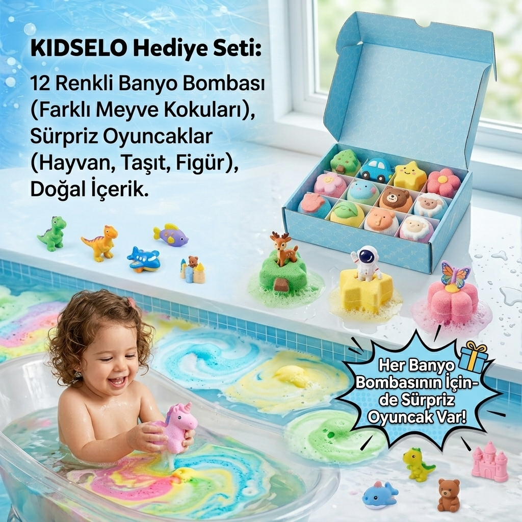 Kidselo™ Oyuncaklı Banyo Bombaları
